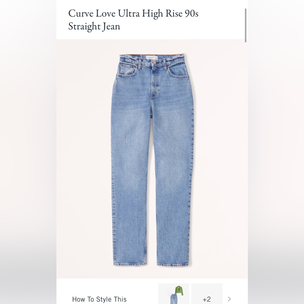 LAST CHANCE! ABRRCROMBIE (AB) CURVE LOVE ULTRA HIGH RISE 90s STRAIGHT JEAN - 28S